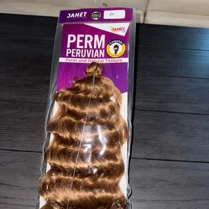 Janet Perm Peruvian Deep Wave Crochet Braid 18” color 27